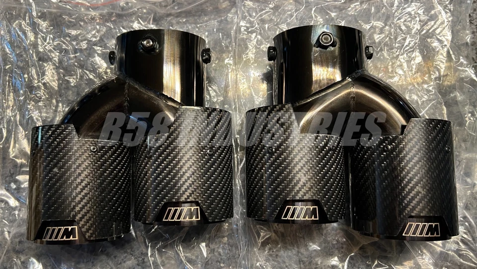 PUNTAS DE ESCAPE M PERFORMANCE QUAD BMW M240I M340I M440I BMW PARA ESCAPE STOCK Foto 4 de 4