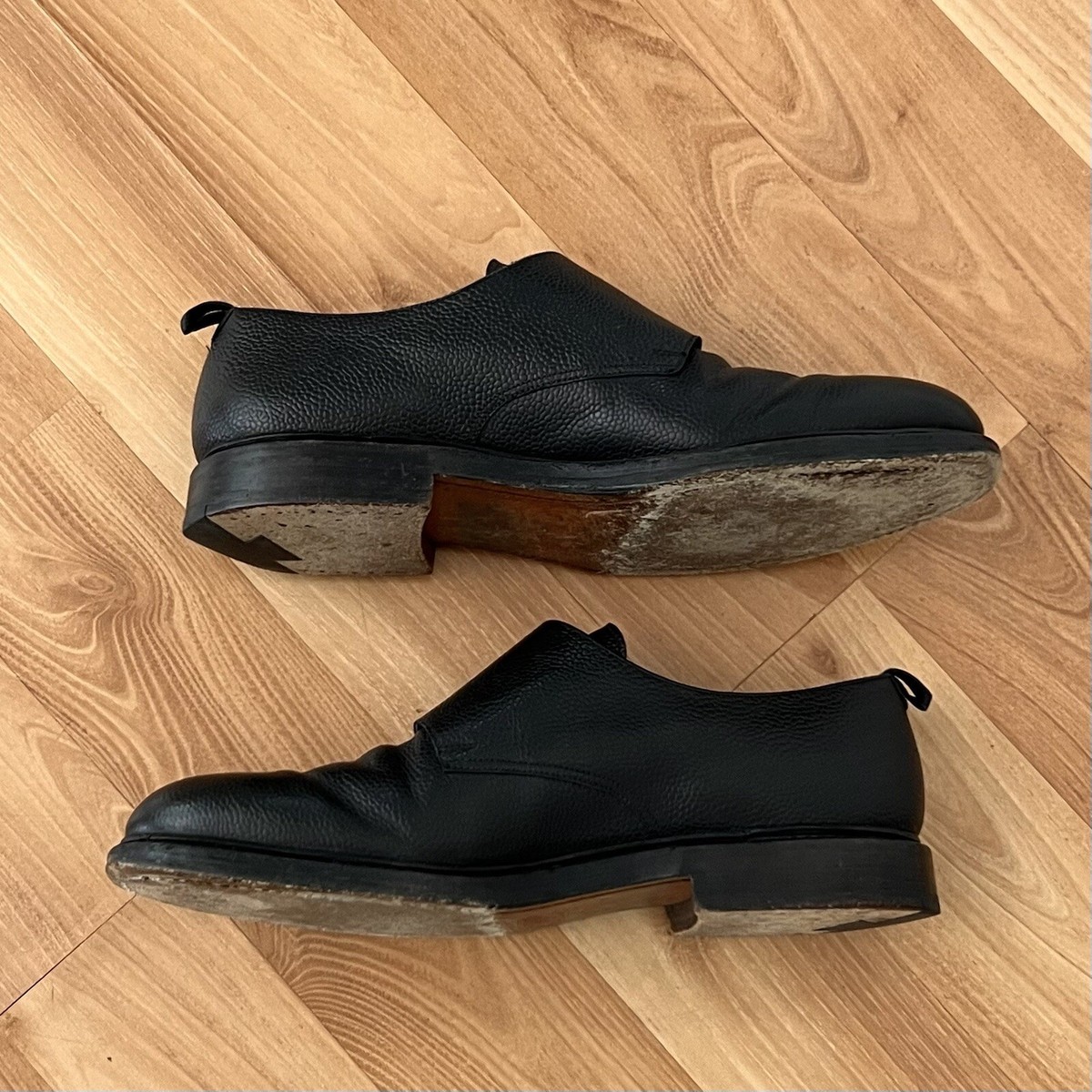 Thom Browne Black Fleece Brooks Brothers Black Monkstrap  display picture 1
