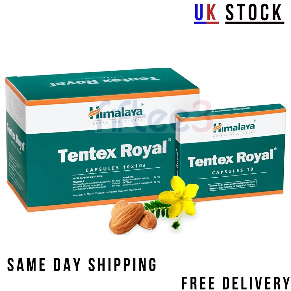 HIMALAYA TENTEX ROYAL 10 CAPSULES SUPPORTS SEXUAL HEALTH UK STOCK