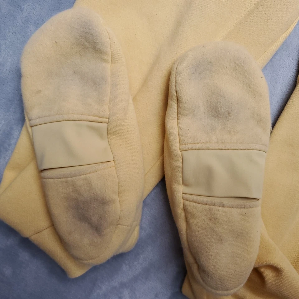 Pantalones deportivos Feejays vintage para mujer XS con patas amarillas pijama sudaderas ropa de salón  Foto 3 de 4