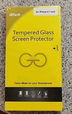 JETech Tempered Glass Screen Protector iPhone ~ 6.7-Inch ~ 3-Pack ~ NIP
