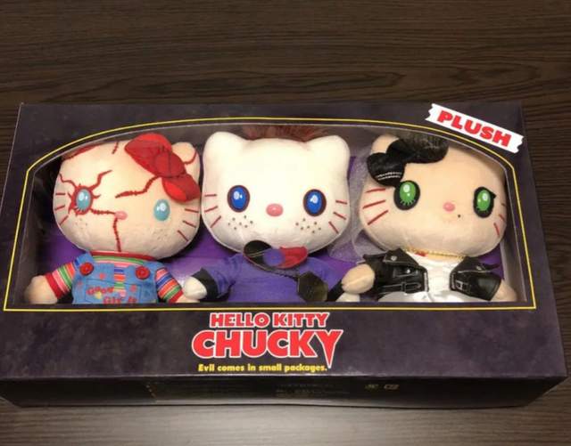 18 Usj Halloween Hello Kitty X Chucky Horror Night Edition Plush Doll 2 Pcs Hello Kitty Collectibles Art Figures Plush