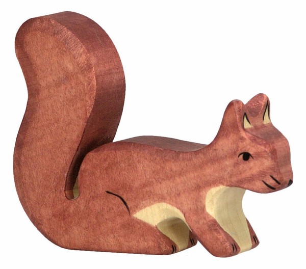 EichhÖRnchen Stehend Braun Von Holztiger Waldtier Holztier Wildtier Neu-image