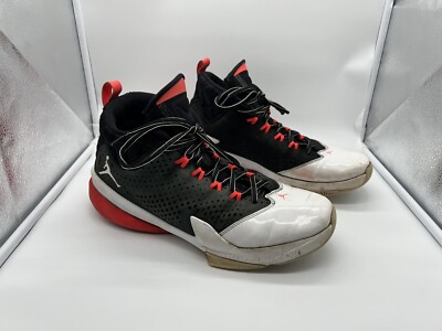 Air Jordan Flight Time 14.5 Black/White/Red Hi Tops Mens Size 12.5