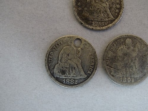 (3) United States Seated Liberty Dimes Assorted Dates / Free Shipping / DS3 - Picture 3 of 10