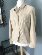 Retro Gelco 14 - Cream Lightweight Jacket Collared Cotton Blend