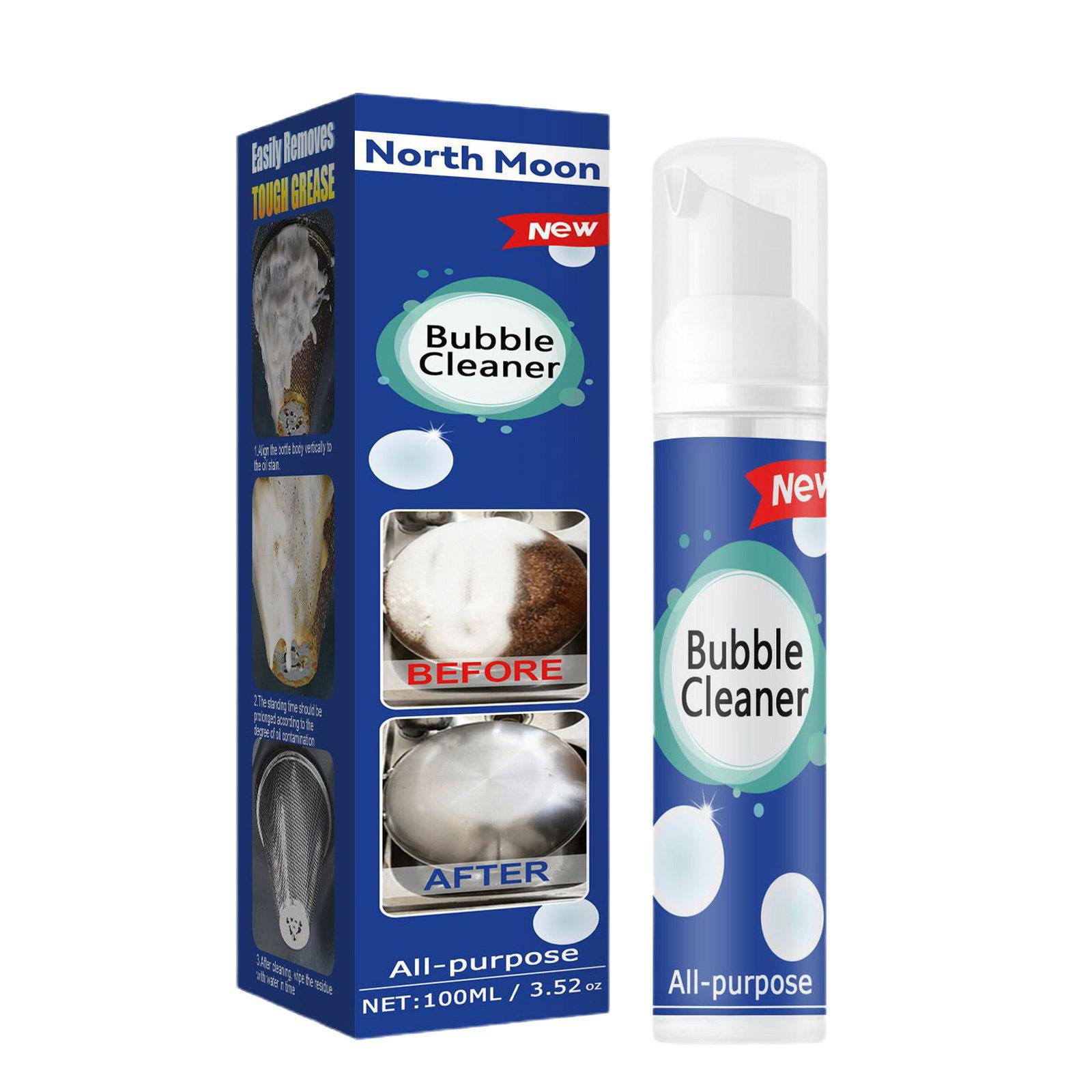 30/100ml Foaming Heavy Oil Stain Cleaner All Purpose Bubble Cleaner