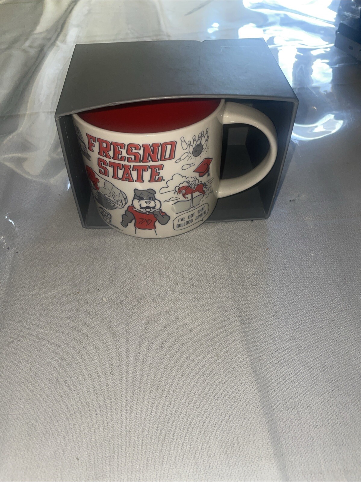 Starbucks Fresno State Bulldogs 14oz Mug Been There Series Campus Collection Box
