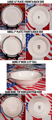 Vintage Coca-Cola Gibson Dinnerware Set 12  Plate 7  Plate & 9  Bowl Diner 90's