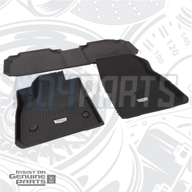 2017 2020 Cadillac XT5 GM Front & Rear (CARPET) Floor Mats BLACK