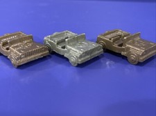 Vintage LIDO Plastic Jeeps - Set of 3
