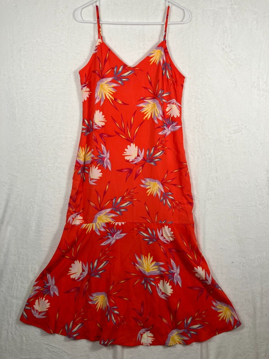 Lulus Floral Sheath Midi Dress Summer Sleeveless Size XS Quinlynn