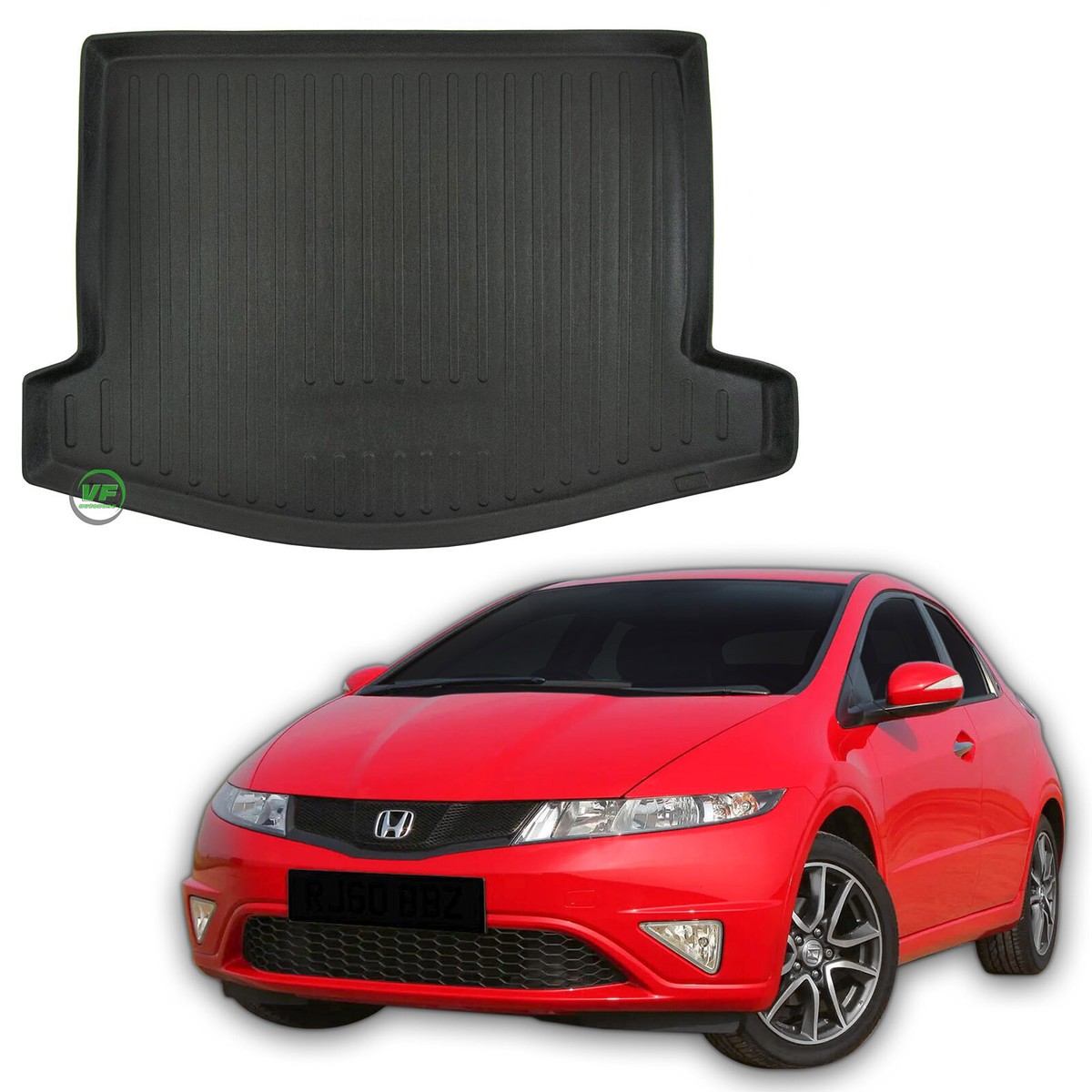 Original Velours Fussmatten DE LUX Honda Civic 5 Türer Bj. 2008-2011 | . De