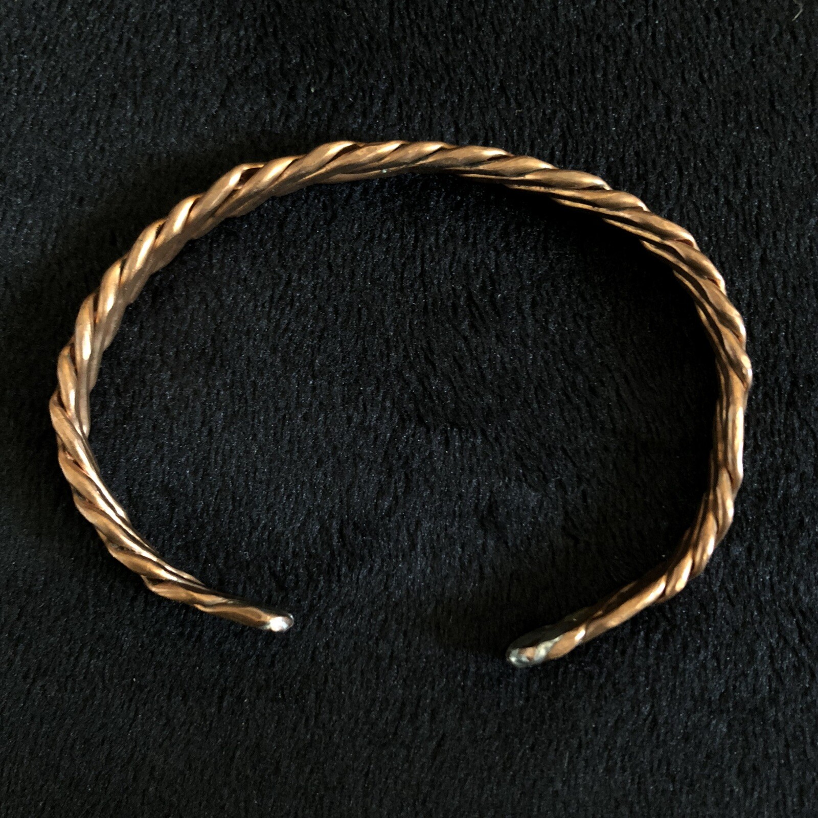 Twisted Solid Copper Cuff Bracelet - image 2