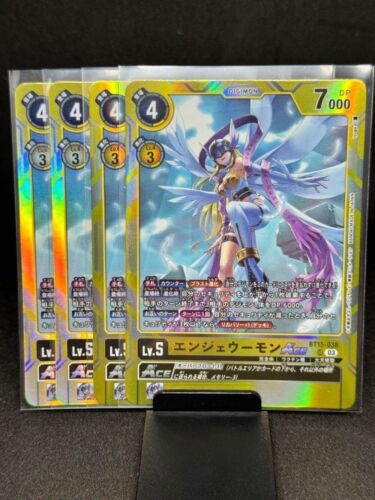 Angewomon Ace - BT15-038 SR - Yellow - Exceed Apocalypse - Digimon TCG Set of 4 - Picture 1 of 2