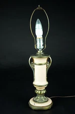 Mid-Century Mitchell Table Lamp Pink Manufacturing MFG 605 Vintage Enamel Light