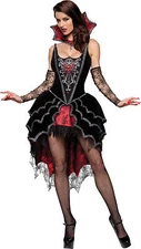 Sexy Adult Halloween InCharacter Deluxe Women's Webbed Mistress Vampire Costume