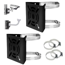 Universal Vertical Pole Mount Adapter Bracket for CCTV Security Camera PTZ Do...