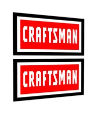 2 CRAFTSMAN TOOL STICKERs  VINTAGE DECAL REPLICA MECHANIC TOOLBOX USA