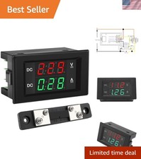 Dc 4.5-100v Digital Voltmeter Ammeter Multimeter Panel Dc Amp Meter Voltage ...