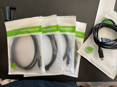Lot of 5 - UGREEN Smart Digital Life USB-C To USB-C Port Power Cable, Phone Char