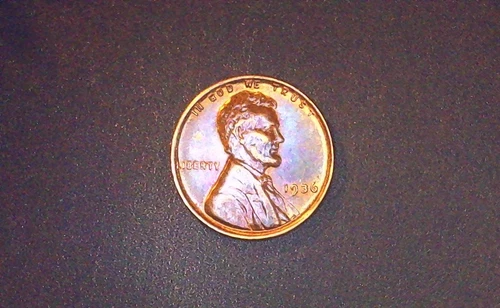 1936  Lincoln Wheat Cent - [AU] About Uncirculated - High Grade Toned