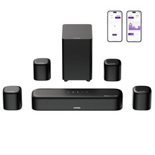 ULTIMEA 7.1ch Sound Bar with Dolby Atmos 4 Surround Speakers