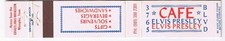 Matchbook Cover Cafe Elvis Presley Memphis Tennessee Across From Graceland