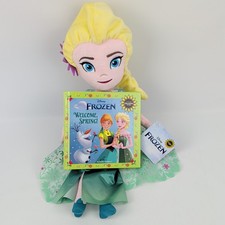 Kohls Cares FROZEN ELSA DOLL 16" Plush  5"x 7" Book "Welcome Spring" 2020