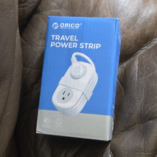 ORICO Travel Power Strip White Corded 2 Outlets Compact Design for Portable Use