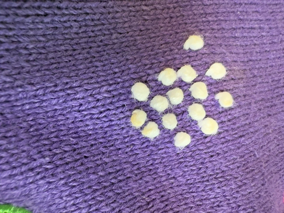 Quacker Factory Purple Butterfly Cardigan Sweater Embellished Button Front - Image 3 of 4