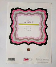 Go Kreate Large Nesting Dies XXL Square Frames Frilly #2 On Magnetic Sheet Rare