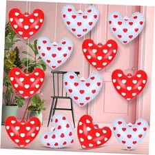 12 Pcs 16 Inch Valentine's Day Inflatable Heart Blow Outdoor Vivid Style