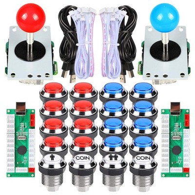 EG STARTS 2 Spieler Arcade Joystick und Tasten Classic Arcade Contest DIY Ret...