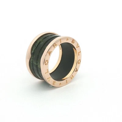 BVLGARI "B ZERO" 3 BAND GRÜNER MARMOR RING - Bild 1 von 4
