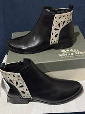 SPRING STEP ISABELLE Boots Black /Gray Size 8.5 US/39 EU