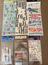 Scrapbooking  Stickers -LOT of 6-Assorted -NEW
