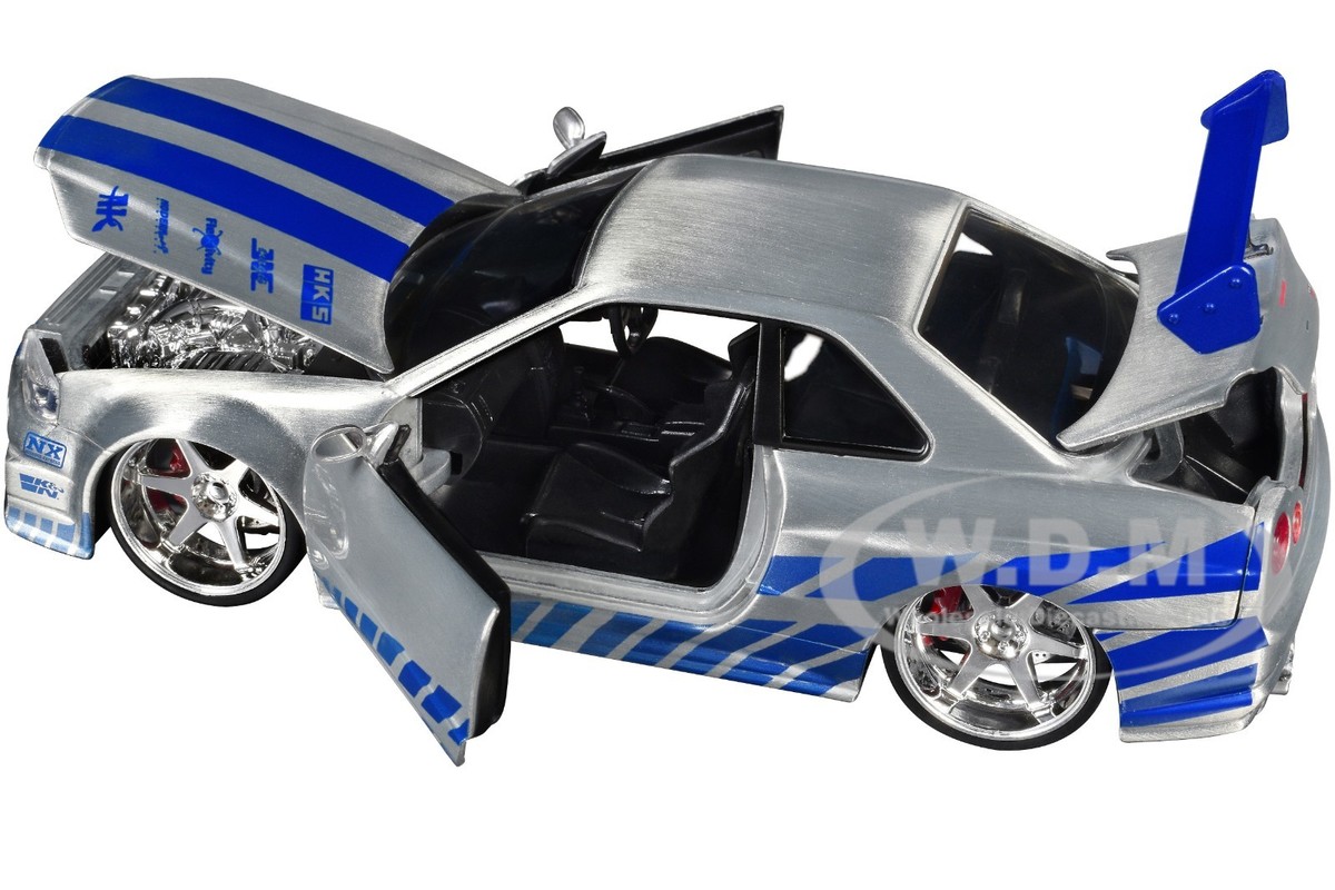 【値引き】FAST&FURIOUS Brian's Nissan Skyline Fast & Furious Diecast Collectible Toy: 1:24 Brian's 2002 Nissan
