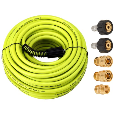 #ad Pressure Washer Hose 100 FT x 1 4quot; Replacement Power Wash Hose with Quick C... $104.85