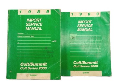 1989 Colt/Summit Series 2000 Service Manuals 2-Vol 81-270-9011/9012 Eng/Bdy/Elec