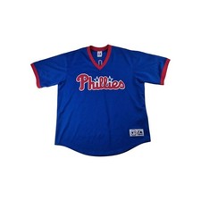 Majestic Philadelphia Phillies Jim Thome #25 Blue Men XL 2XL MLB Vintage Jersey