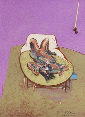 Francis Bacon: Liegende Figur, Fine Art Print in Archivqualität, A4.