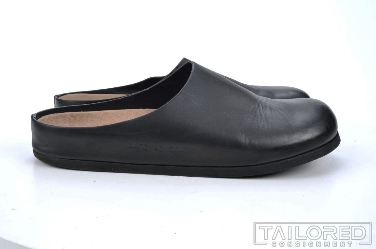 COMMON PROJECTS Solid Black Leather Mens Clog Mul… - image 2