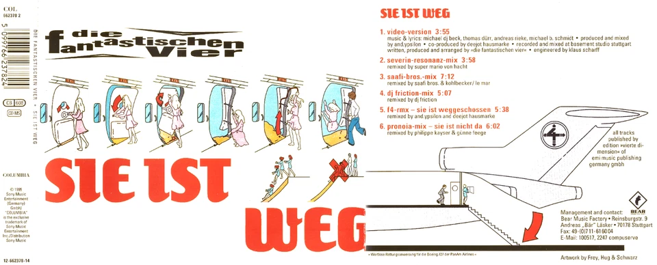 Die Fantastischen Vier – Sie ist weg (1995) [Maxi CD] sehr gut (0690) - Bild 2 von 4