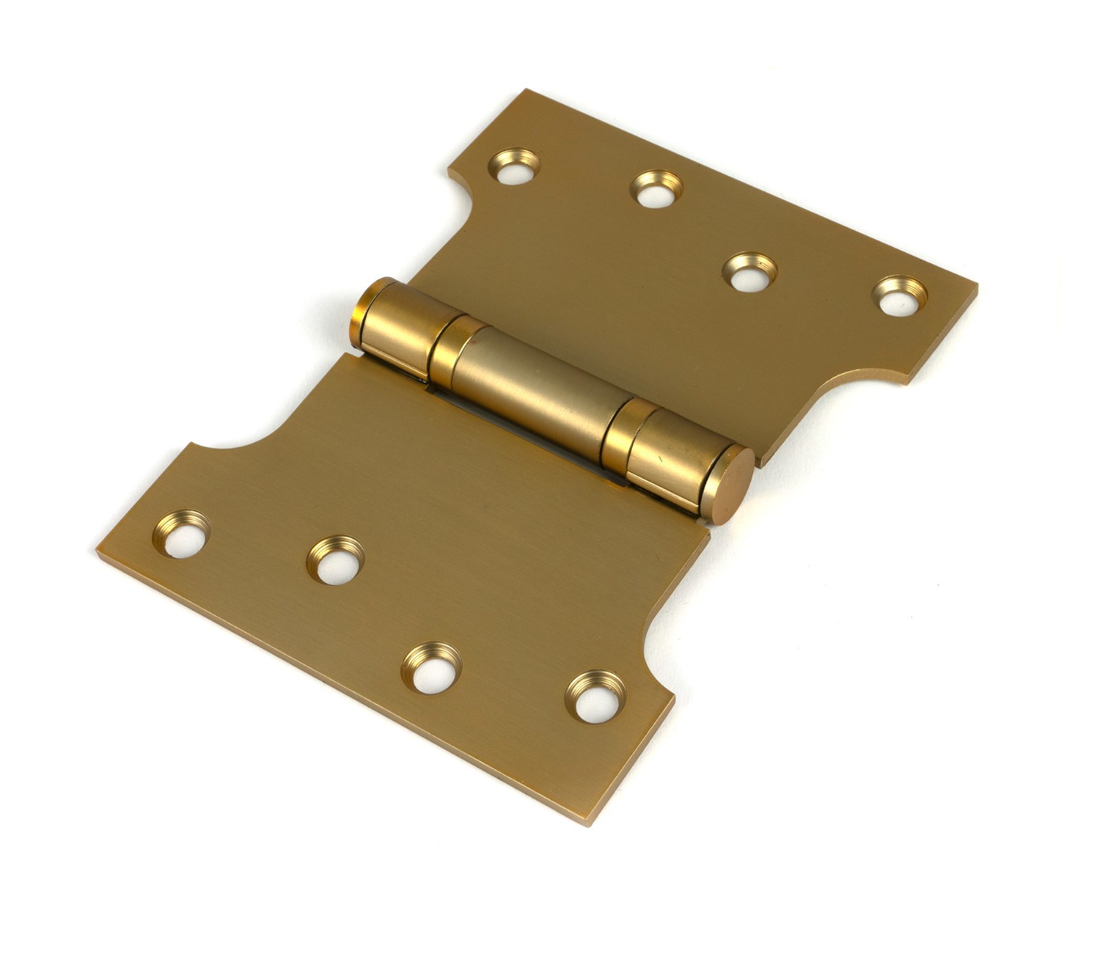 From The Anvil 51819 Satin Brass 4"" x 3"" x 5"" Parliament Hinge (pair) ss