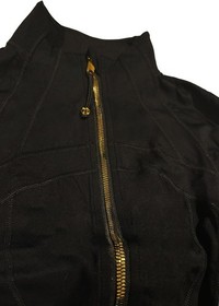 NEW Lululemon Define Jacket Black Gold Zip Size 10 Nuon Feel Free Shipping
