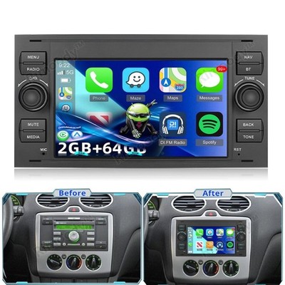 Android 15 Für Ford Focus II MK2 2004-2007 Autoradio GPS Navi BT CarPlay 2+64GB