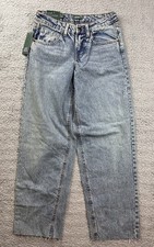 Wild Fable Women's Size 00 Mid Rise 90's Relaxed Straight Jeans Medium Wash