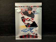 2022 Upper Deck Team Canada Juniors Program of Excellence Auto Ridly Greig