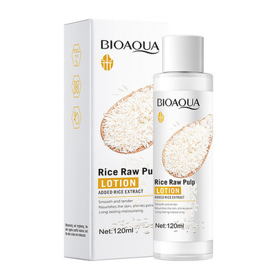 Bioaqua Rice Raw Pulp Lotion Smooth and Tender Long Lasting Moisturizing 120ml